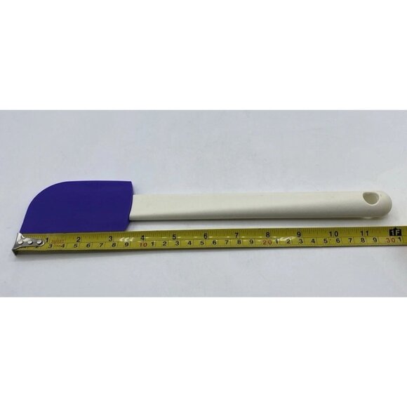 Tupperware Spatula Classic Silicone Scraper 12" Purple White 839OA-3 Cook Baking - Picture 8 of 12